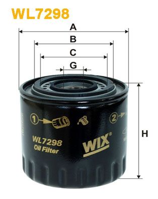 WIX FILTERS Масляный фильтр WL7298